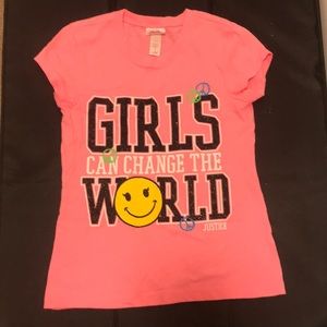 Like new pink Justice T-Shirt